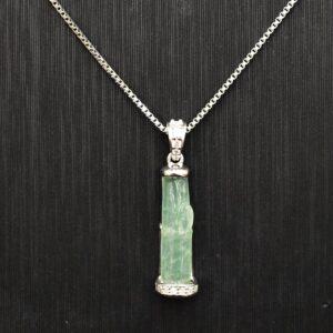 Mặt ngọc đốt trúc khoá bạc
