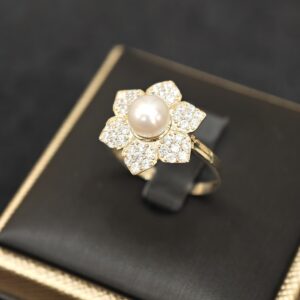 Nhẫn hoa hướng dương-Ngọc BM 6,5Li-N038