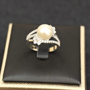 Nhẫn cài hoa đá loại 1 9Li - N046