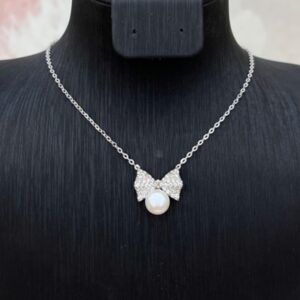 Dây chuyền nơ - Bánh bao 8li - D091
