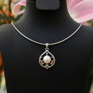 Kiềng 2 vòng xoáy - ngọc bánh bao 8.5li - D107