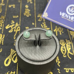 Bông tai ngọc phỉ thuý xanh táo - BP011