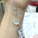Dây chuyền xoáy mặt ngọc trái tim phỉ thuý - DP010