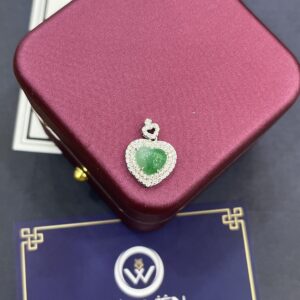 Dây chuyền mặt trái tim phỉ thuý - DP012