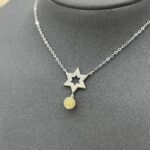 Dây chuyền phỉ thuý ngôi sao mặt thả rơi hoàng phỉ - DP013