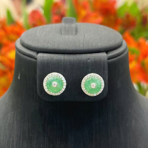 Bông tai ngọc phỉ thuý đồng điếu-BP019