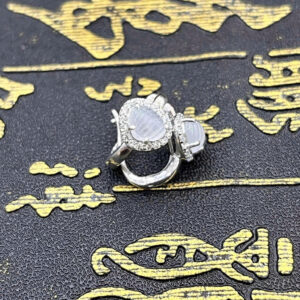 Bông tai bạc ngọc phỉ thuý con sò-BP020