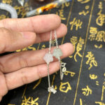 Lắc tay bạc ngọc phỉ thuý hoa mai - LP053