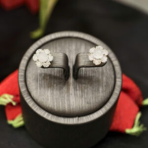 Bông tai ngọc ngọc thuý 6 cánh-BP032