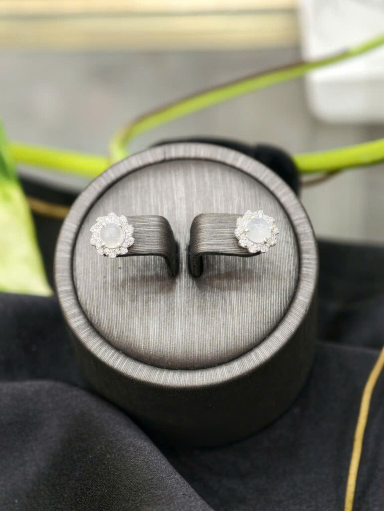 Bông tai ngọc phỉ thuý thiên tinh-BP038