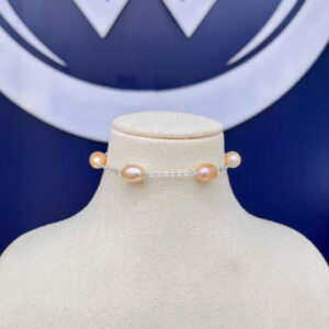 L059 - Lắc cách ngọc giọt nước ánh cam