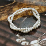 L102 - Lắc ngọc trai hai sợi xoắn