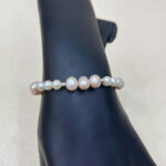 L063 - Lắc ngọc tay 3 viên tròn 3 trứng + bi bạc