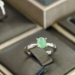 Nhẫn bạc ngọc phỉ thuý type A-NP085