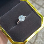 Nhẫn bạc ngọc phỉ thuý hoa mai-NP090