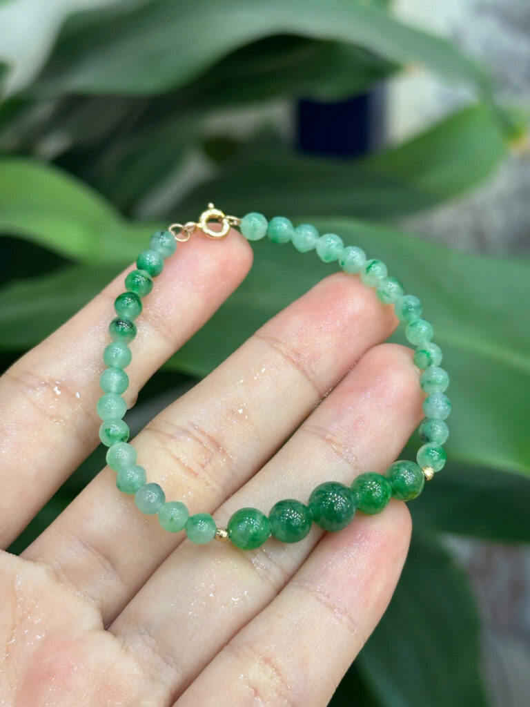 Lắc tay ngọc phỉ thuý ngũ viên -LP106