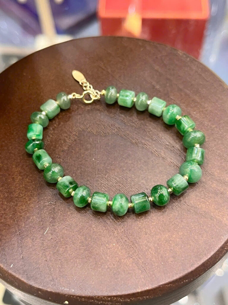 Lắc tay ngọc phỉ thuý vàng 10k-LP105