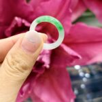 Nhẫn khối phỉ thuý bạch đế thanh