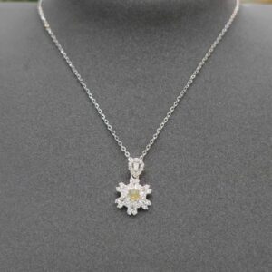 Dây chuyền phỉ thuý hoàng phỉ x S925