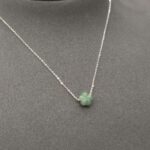 Dây chuyền xuyên tâm phỉ thuý hoa mai xanh lam