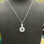 Dây chuyền phỉ thuý đồng điếu bạch ngọc kèm lõi