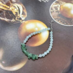 Lắc ngọc phỉ thúy mặt đá mảnh thô LP158