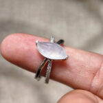 Nhẫn bạc ngọc phỉ thuý mắt ngựa -NP153