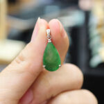 Mặt ngọc giọt nước xanh cây-MP090