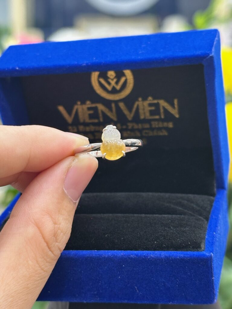 Nhẫn bạc ngọc phỉ thuý type A-NP152