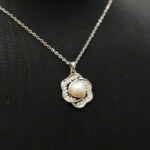 Dây chuyền ngọc trai hoa của biển 7-7,5mm-D217