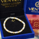 Lắc tay bạc ngọc trai và ngọc hoàng phỉ-LP117