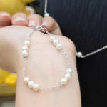 Lắc tay ngọc trai 5mm cách ngọc-L112