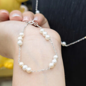 Lắc tay ngọc trai 5mm cách ngọc-L112