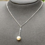 Dây chuyền bạc ngọc trai tòn ten 8 li-D220