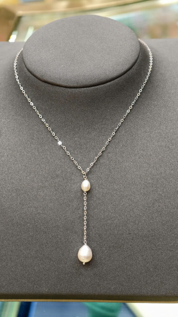 Dây chuyền bạc hạt gạo tòn ten 8 li-D221