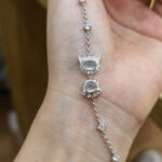 Lắc tay bạc ngọc phỉ thuý con mão-LP118