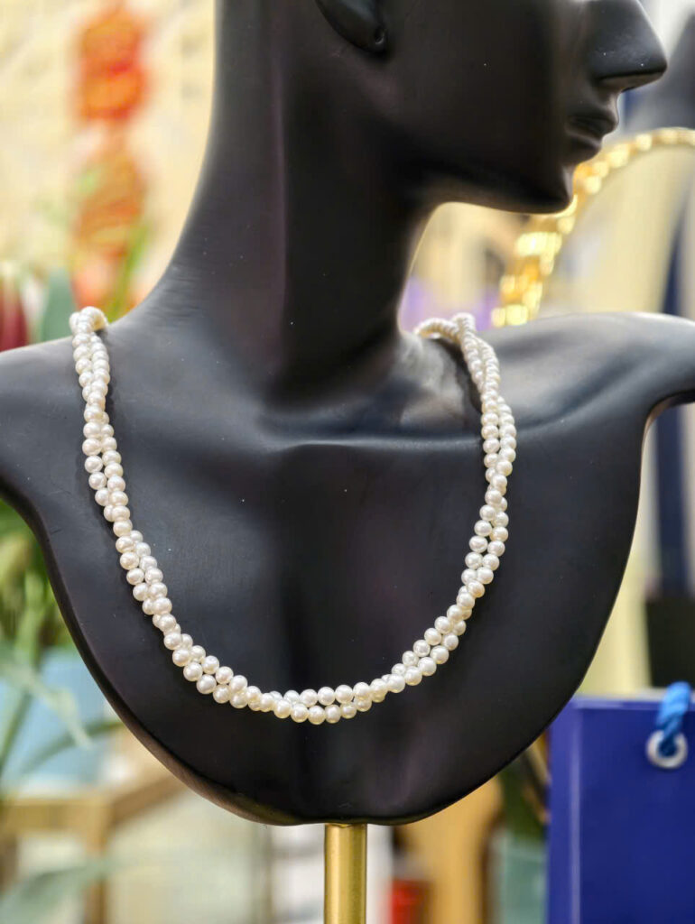 Dây chuyền song song ngọc trứng 3-4 li-D209