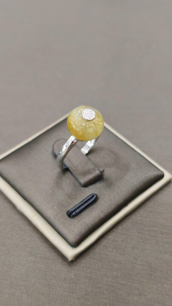 Nhẫn đồng điếu kim ngọc ánh dương-NP165