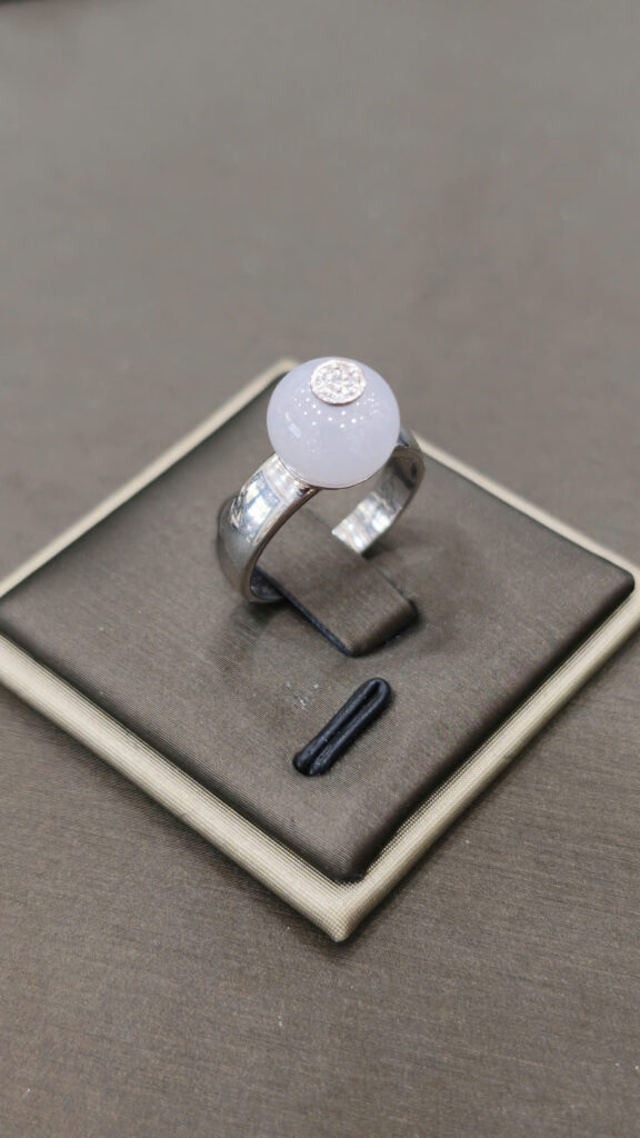 Nhẫn đồng điếu bạch nguyệt minh châu-NP167