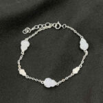 Lắc tay phỉ thuý hồ lô bạc ngọc tam tài -LP197